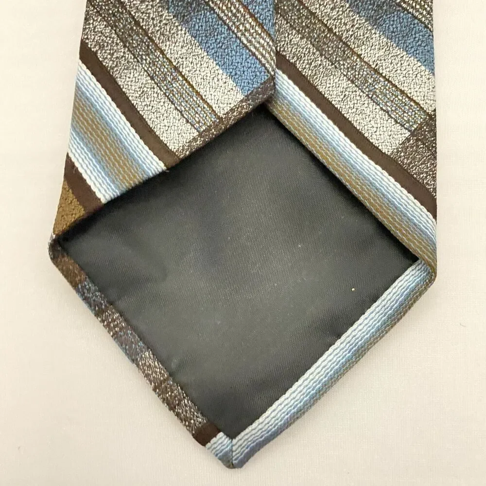 #5580 Wemlon by Wembley Multicolor Striped Mens Necktie, Tie 54x3.5